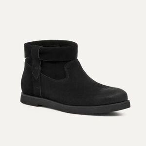 UGG Women's Josefene Black Suede Fold Over Ankle Boots